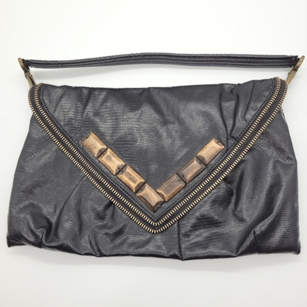MATT & NAT | Santogold snake foldover magnetic close clutch envelop bag purse